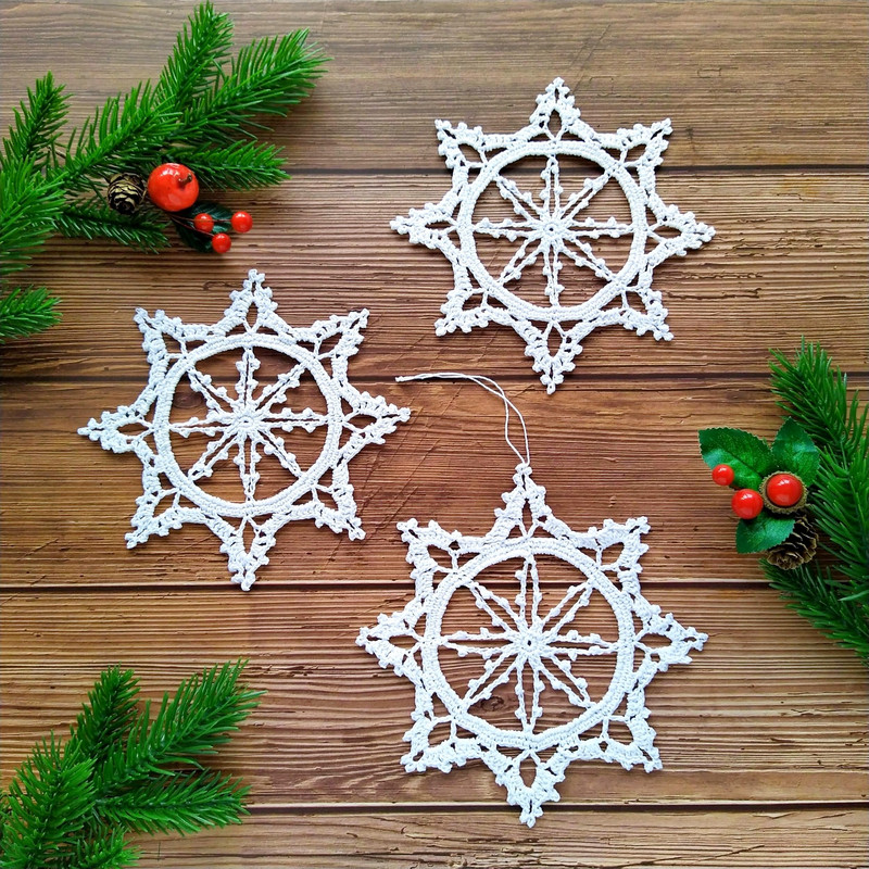 Christmas crochet snowflake patternjpg