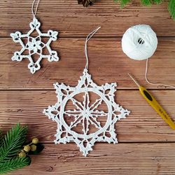 crochet snowflake patterns christmas tree decorations set crochet christmas gift ideas lace crochet christmas ornaments
