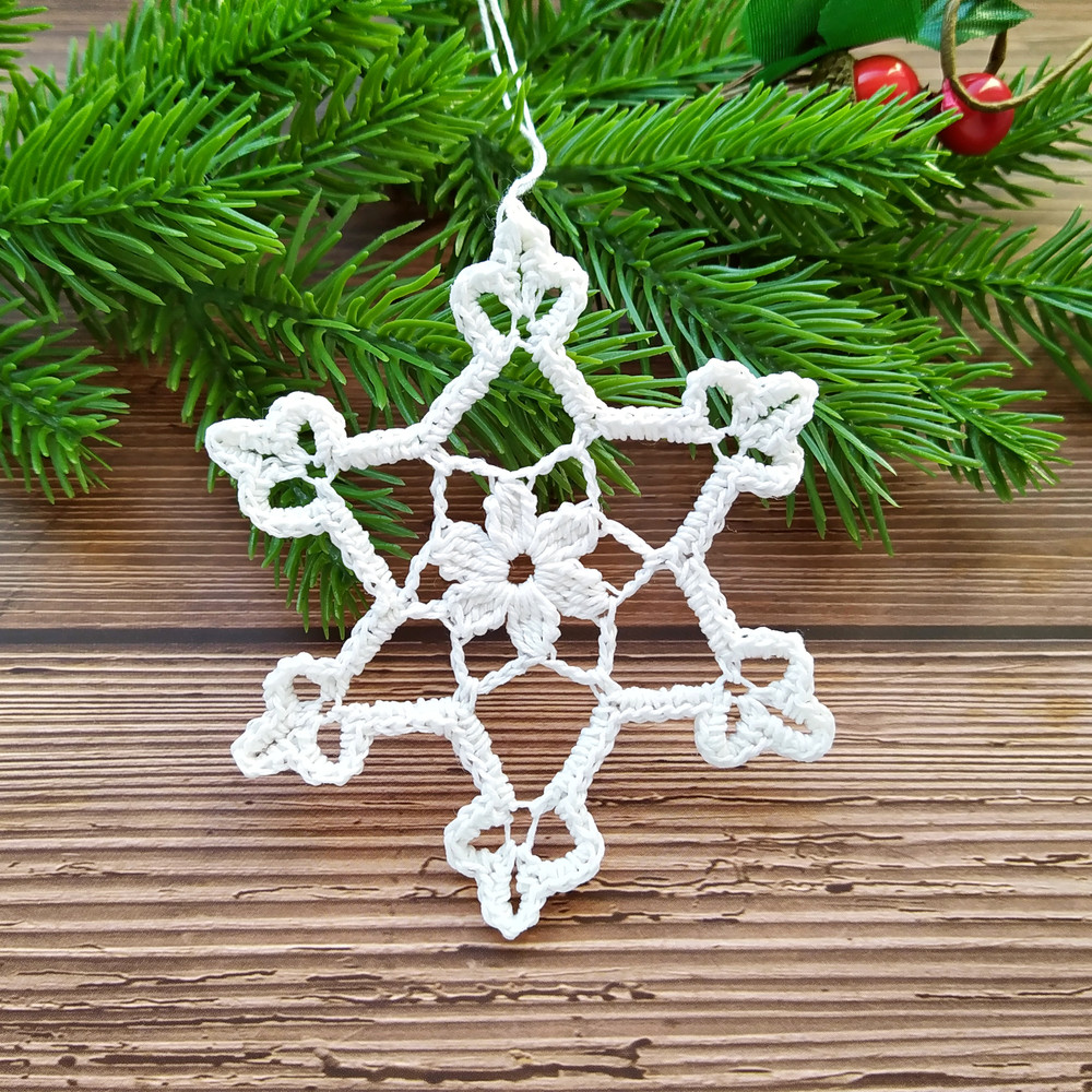 crochet lace snowflake patternjpg