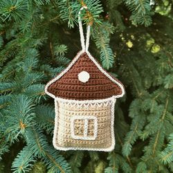 Crochet gingerbread Christmas decorations pattern Gingerbread house Christmas ornament Amigurumi for beginners pattern