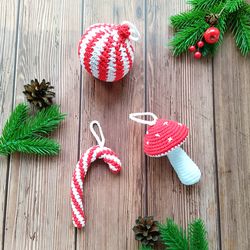 Amigurumi crochet patterns easy Crochet Christmas tree ornaments set Crochet decorations patterns for beginners