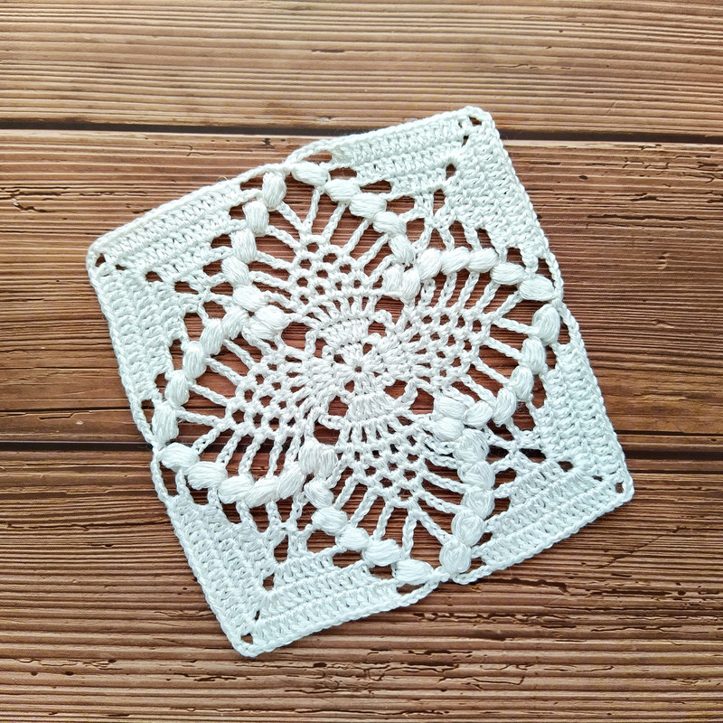 Lace Crochet Granny Square Motif Joins Pattern 3