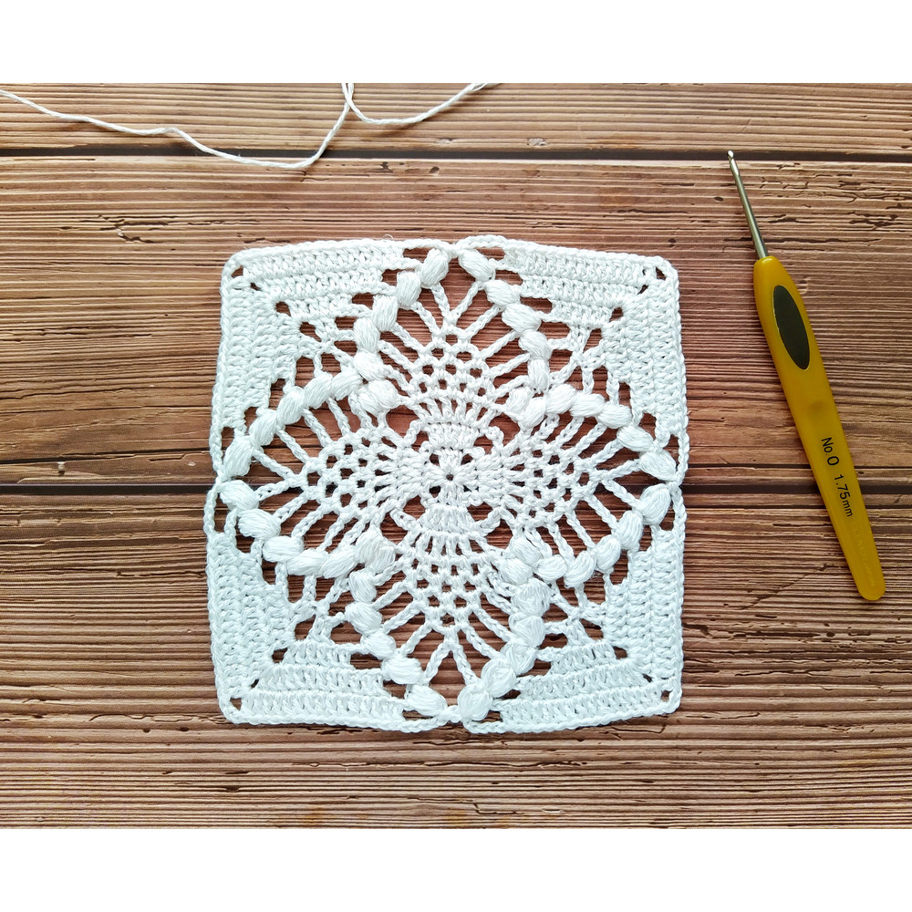 Lace Crochet Granny Square Motif Joins Pattern 0