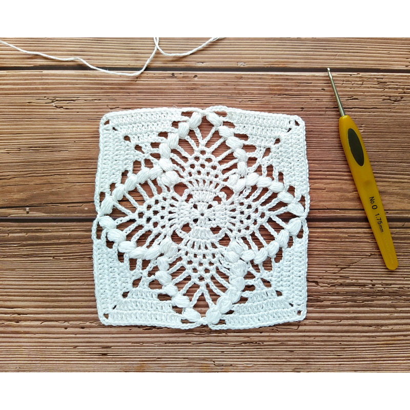 Lace Crochet Granny Square Motif Joins Pattern 0