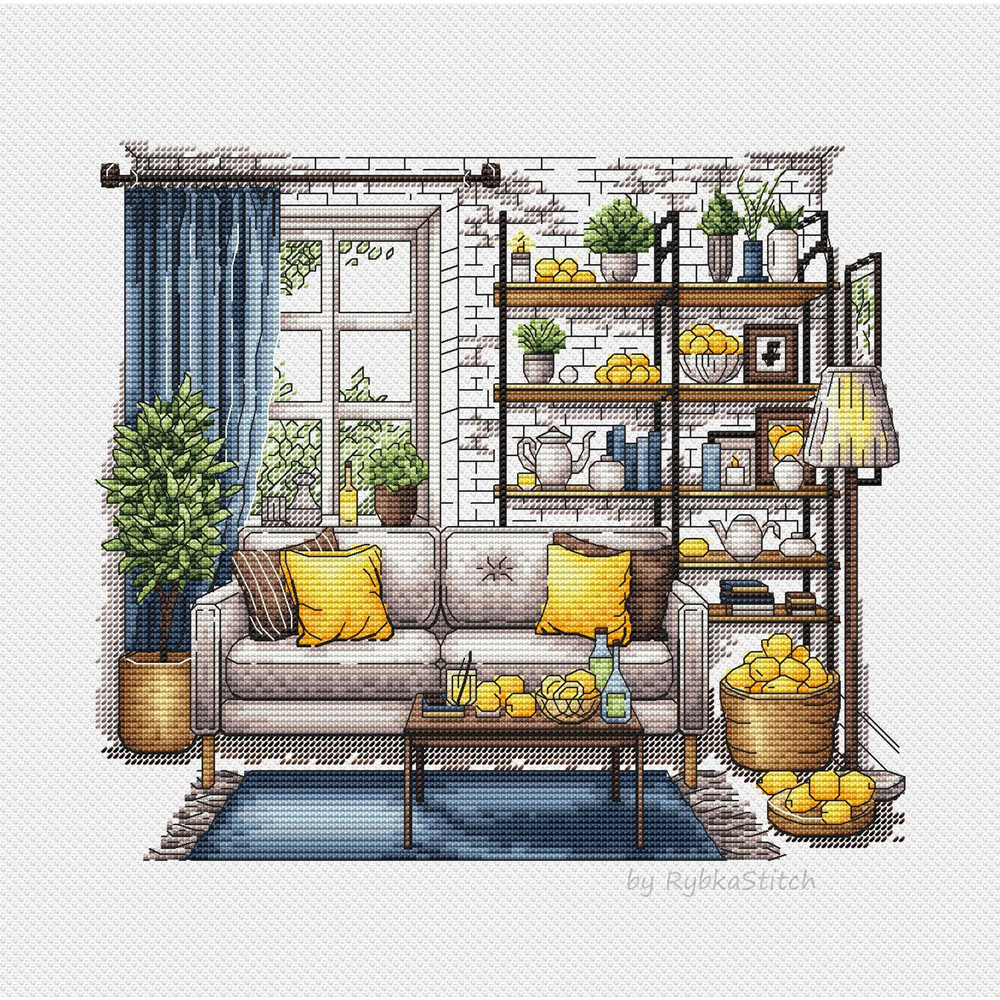 Cross Stitch Patterns Lemons Cross Pattern Interior Embroidery Decorative Embroidery Lemons Room Em 2