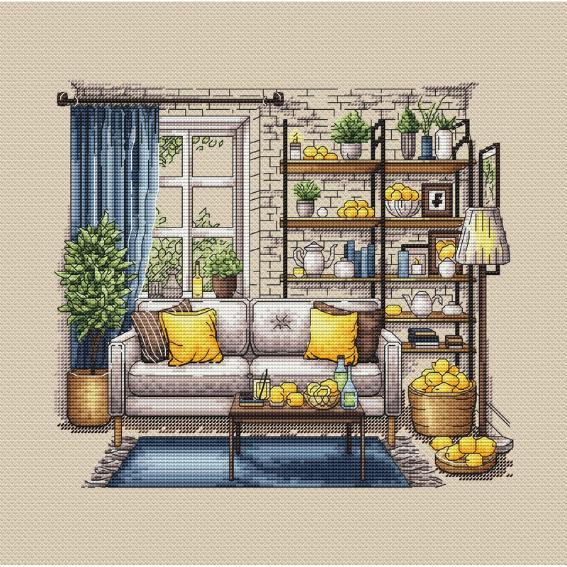 Cross Stitch Patterns Lemons Cross Pattern Interior Embroidery Decorative Embroidery Lemons Room Em 1