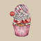 Cupcakes Cross Stitch Pattern PDF Sweet Cupcake Counted Cross Stitch Kitchen Decor Strawberry Cupca 1