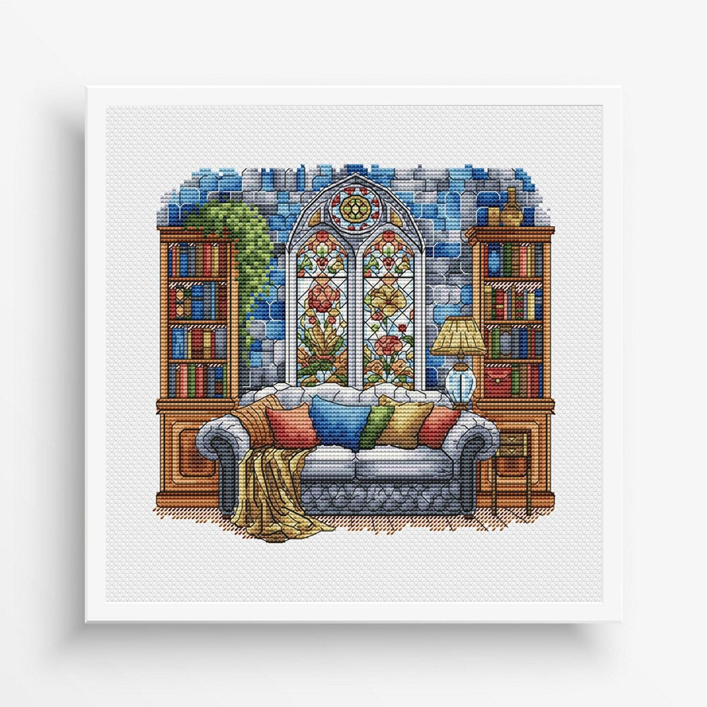 Vintage Cross Stitch Pattern PDF Flowers Counted Cross Stitch Spring Cross Stitch Vintage Window Em 0