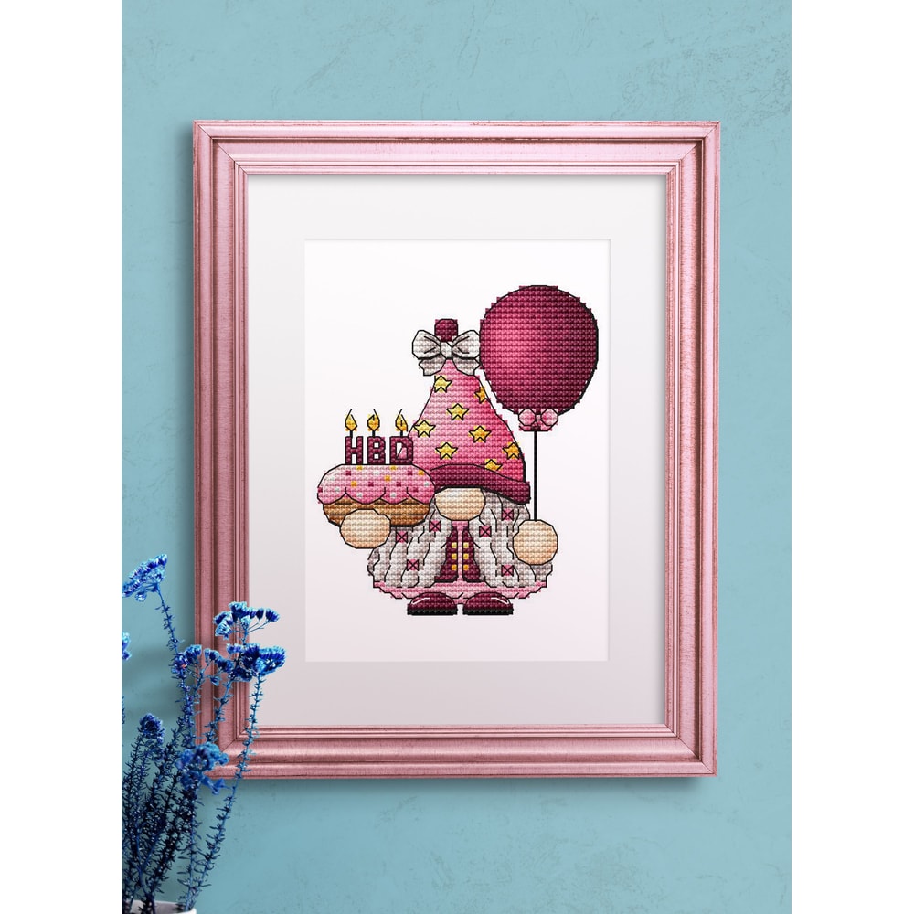 Gnome Cross Stitch Pattern Cute Gnome Embroidery PDF Birthday Gnome Cross Stitch PDF Birthday Day D 5