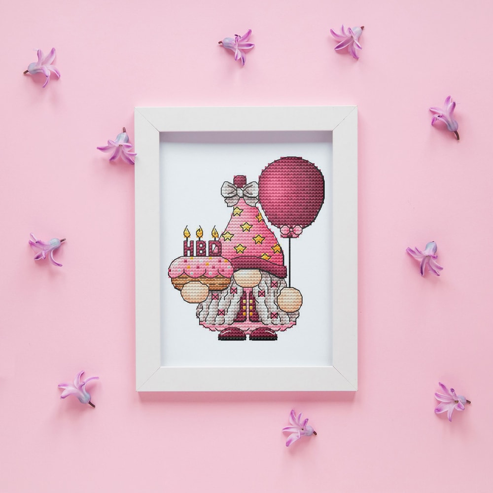 Gnome Cross Stitch Pattern Cute Gnome Embroidery PDF Birthday Gnome Cross Stitch PDF Birthday Day D 9