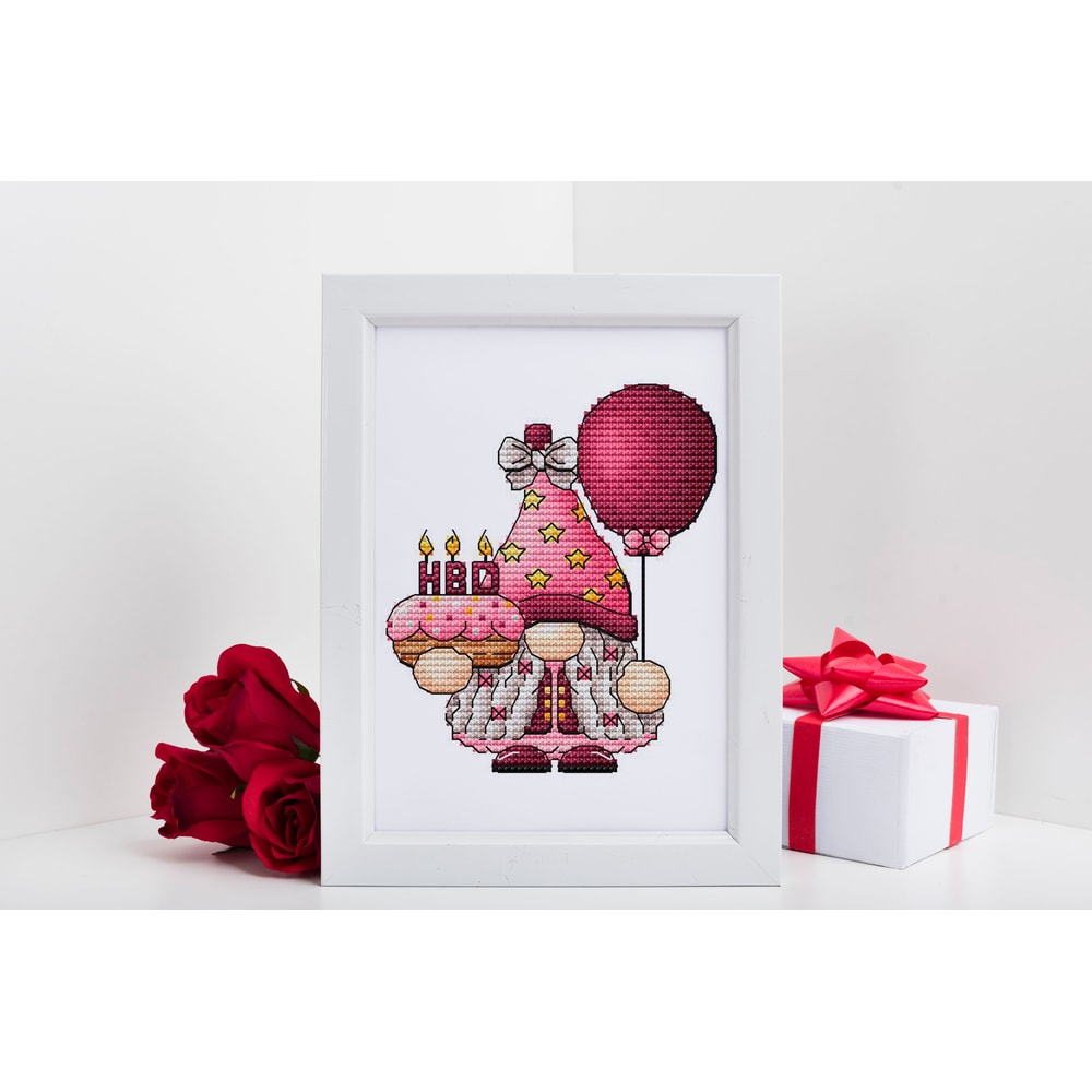Gnome Cross Stitch Pattern Cute Gnome Embroidery PDF Birthday Gnome Cross Stitch PDF Birthday Day D 7