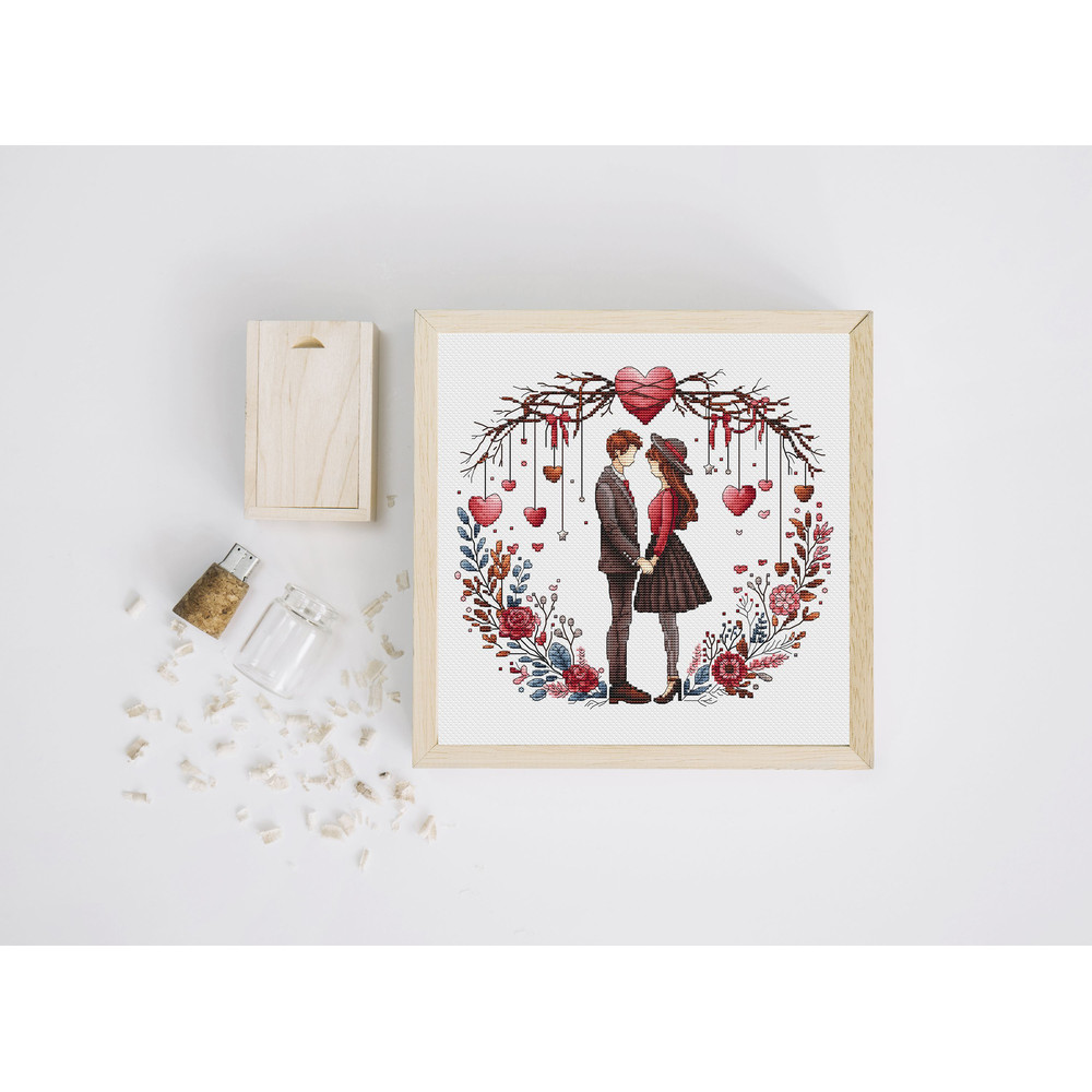 Valentines Day Cross Stitch Patterns PDF Valentines Day Decor Valentines Day PDF Download Romantic 9