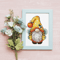 Gnome Cross Stitch Pattern Cute Gnome Bee Embroidery PDF Bumblebee Cross Stitch PDF Flowers Stitch 7
