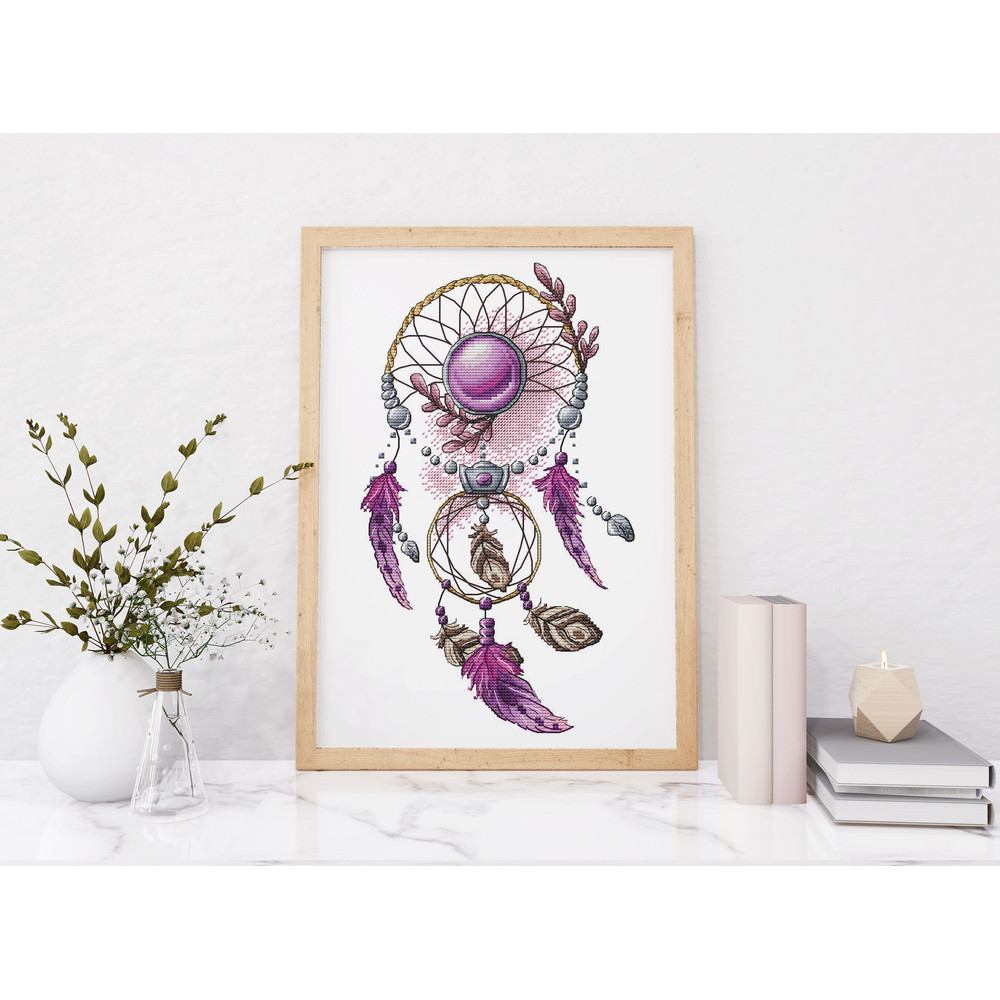 Dreamcatcher Cross Stitch Pattern PDF Dreamcatcher Counted Cross Stitch Feathers Cute Stylish Embro 6