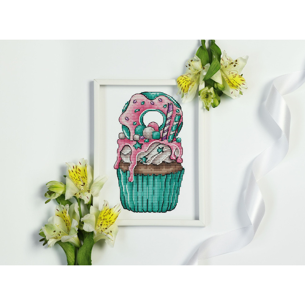 Cupcakes Cross Stitch Pattern PDF Sweet Cupcake Counted Cross Stitch Kitchen Decor Cute Embroidery 7