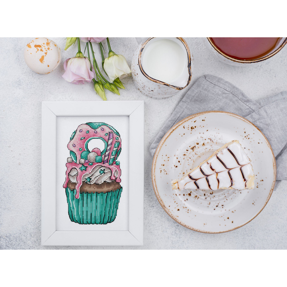Cupcakes Cross Stitch Pattern PDF Sweet Cupcake Counted Cross Stitch Kitchen Decor Cute Embroidery 9