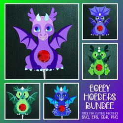Dragon | Lollipop Holder Bundle | Paper Craft Templates | Sucker Holder Bundle