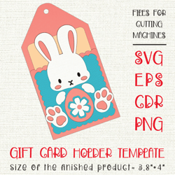 Cute Bunny | Easter Gift Card Holder | Paper Craft Template