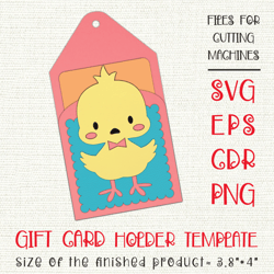 Cute Chick | Easter Gift Card Holder | Paper Craft Template