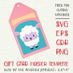 Cute Sheep | Easter Gift Card Holder | Paper Craft Template