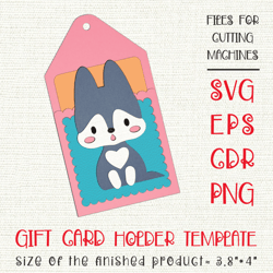 Baby Wolf | Birthday Gift Card Holder | Paper Craft Template