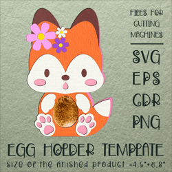 Baby Fox | Easter Egg Holder | Paper Craft Template