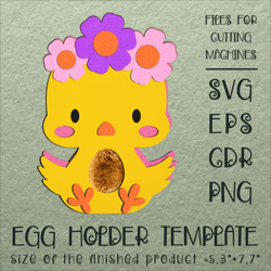 Cute Chick | Easter Egg Holder | Paper Craft Template