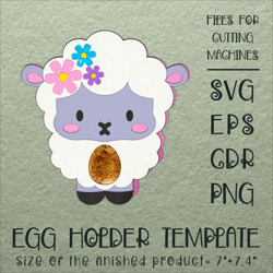 Cute Sheep | Easter Egg Holder | Paper Craft Template