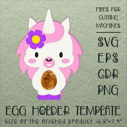 Cute Unicorn | Easter Egg Holder | Paper Craft Template