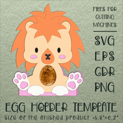 Little Lion | Easter Egg Holder | Paper Craft Template