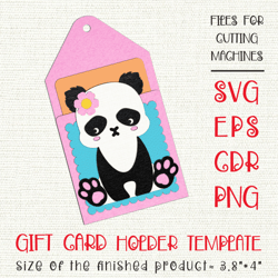 Panda Bear | Birthday Gift Card Holder | Paper Craft Template