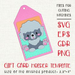 Poodle | Gift Card Holder | Paper Craft Template