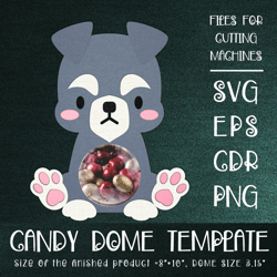Schnauzer Dog | Candy Dome Template | Sucker Holder | Paper Craft Design