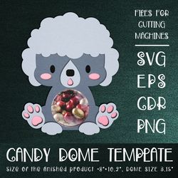 Poodle Dog | Candy Dome Template | Sucker Holder | Paper Craft Design