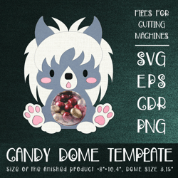 Chinese Crested Dog | Candy Dome Template | Sucker Holder | Paper Craft Design
