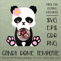 Baby Panda | Candy Dome Template | Sucker Holder | Paper Craft Design