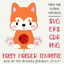 japanese akita | lollipop holder | paper craft template