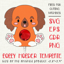 spaniel dog | lollipop holder | paper craft template