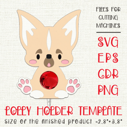 chihuahua dog | lollipop holder | paper craft template
