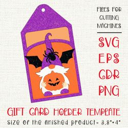 halloween gnome | gift card holder | paper craft template