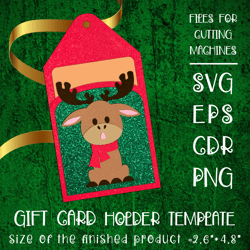 christmas gift card holder with moose