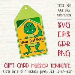birthday gift card holder with tyrannosaurus rex