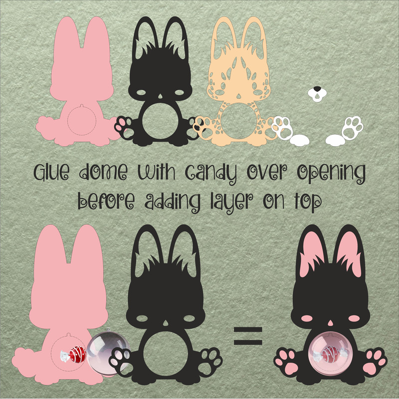 Candy Dome Template With Serval Cat 1