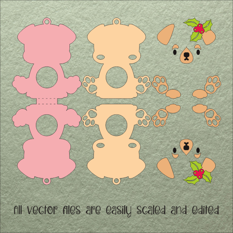 Labrador Retriever Christmas Candy Holder Template 2