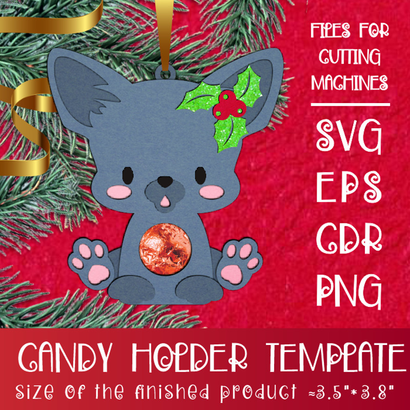 Oriental Cat Cyristmas Candy Holder Template 0