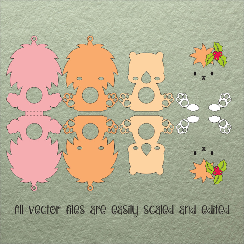 Baby Lion Christmas Candy Holder Template 2