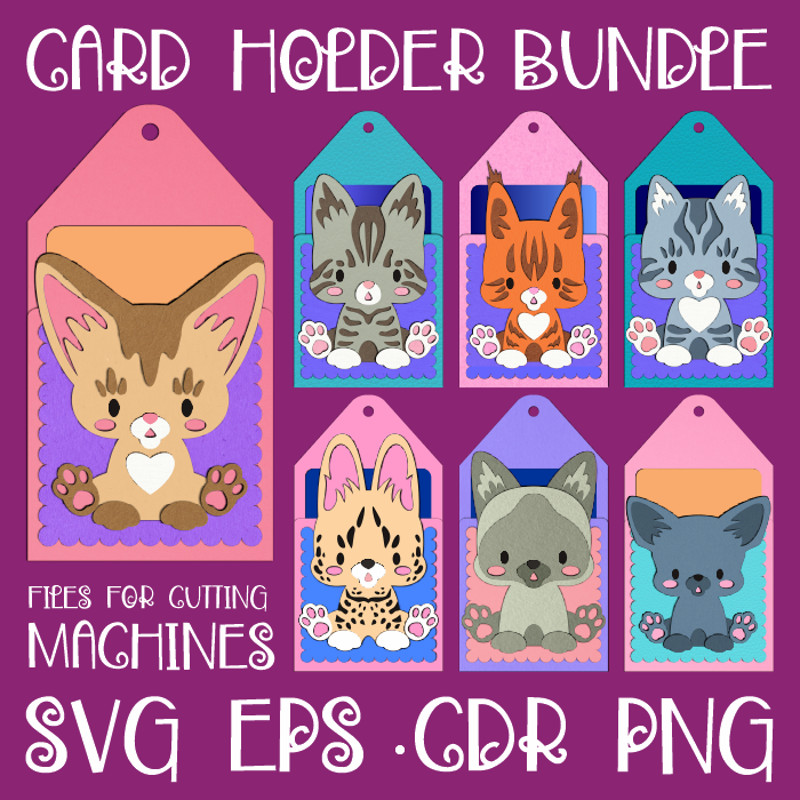 Cute Cats Gift Card Holder Bundle 0