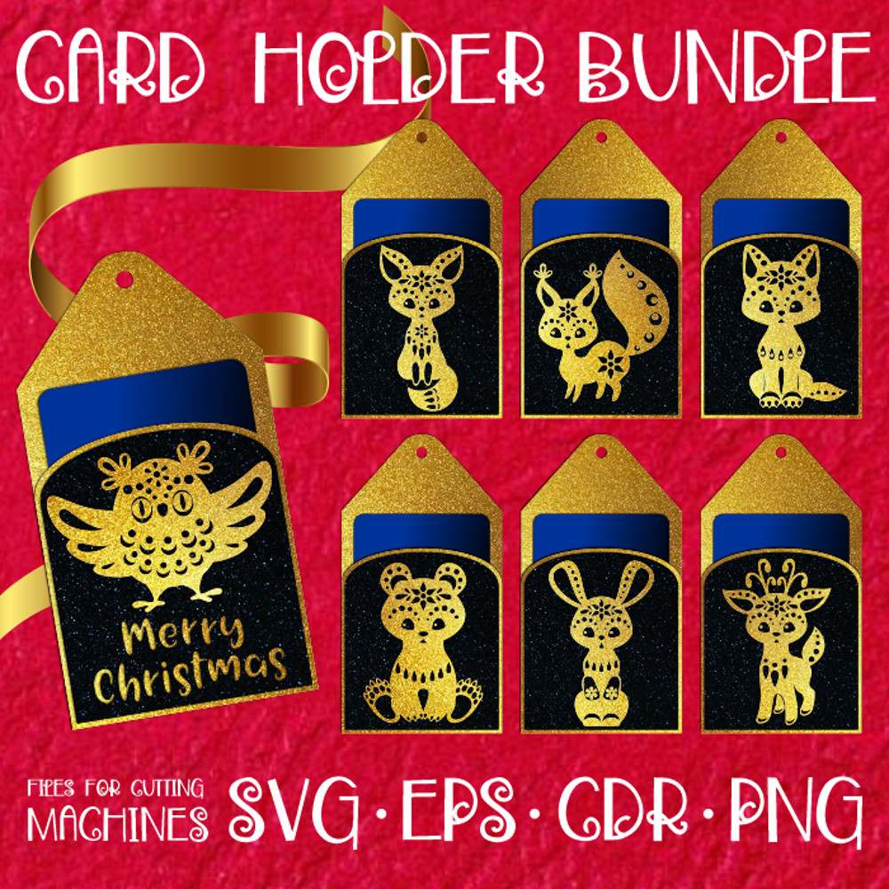Christmas Animals  Gift Card Holder Bundle 0