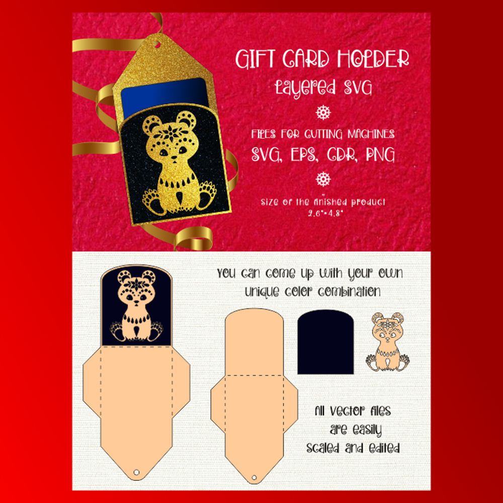 Christmas Animals  Gift Card Holder Bundle 1