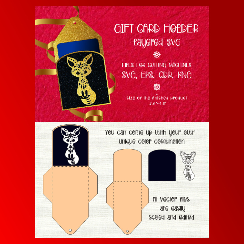 Christmas Animals  Gift Card Holder Bundle 2